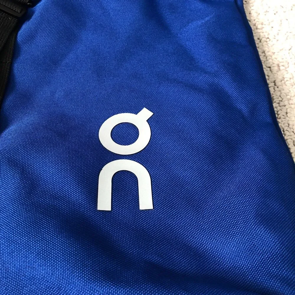 On Cloud Backpack Tote Bag Blue Nylon Lightweight Running Ambassador Shoes